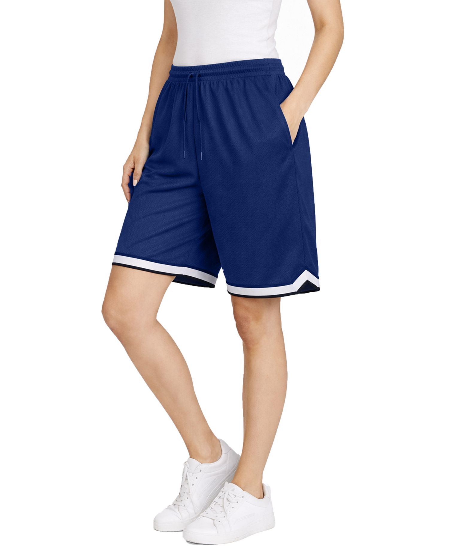 Women's Loose Fit Premium Active Moisture Wicking Workout Mesh Shorts With Trim