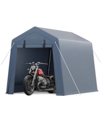 6x6 FT Portable Carport Motorcycle Shelter, Heavy Duty PE Fabric Storage Shed, Garage Tent