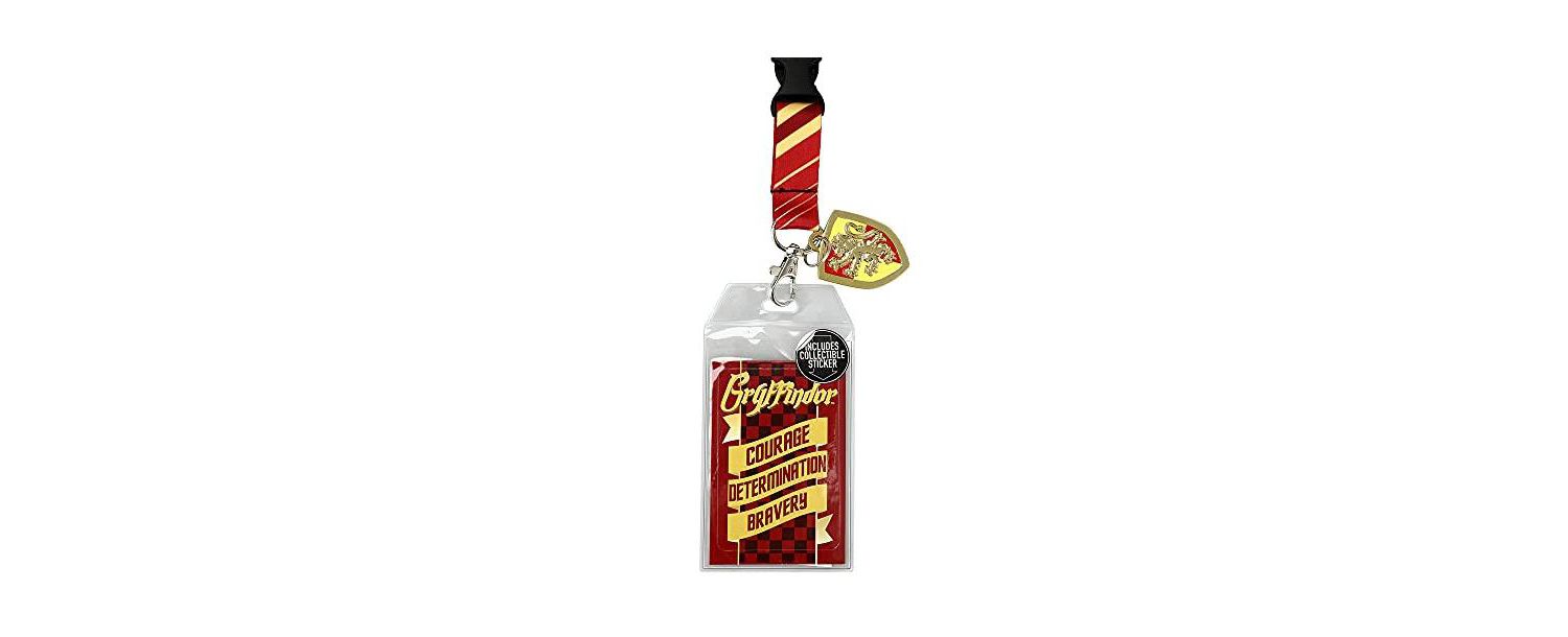 Gryffindor Characteristics Tie Inspired Sublimation Print Metal Enamel Charm