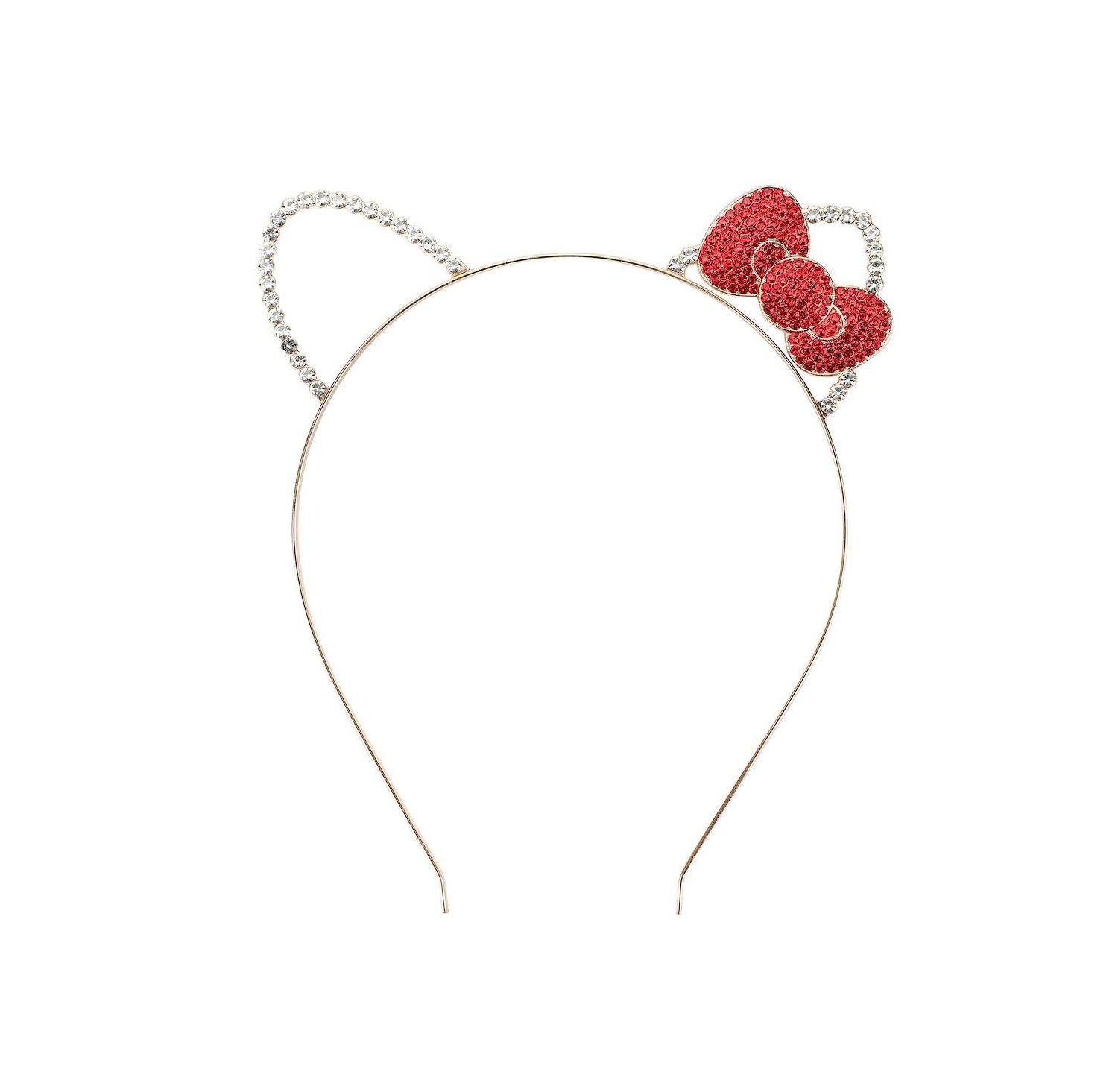 Ears and Bow Cosplay Glitzy Metal Headband