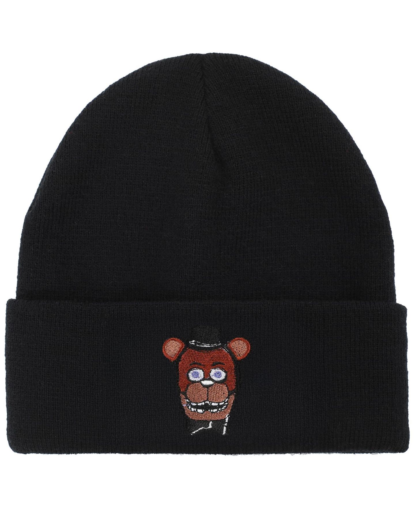 Мужская шапка Five Nights At Freddy's Freddy Embroidery On Acrylic Knit Standard Cuff, цвет: Чёрный — фото 9