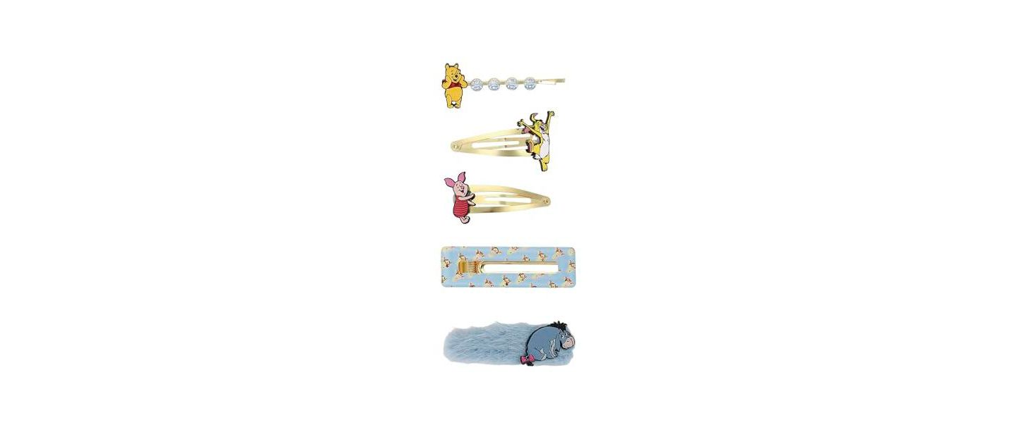 Детские аксессуары для волос Winnie the Pooh Characters 5 piece Hair Clip Set, цвет: Синий — фото 9
