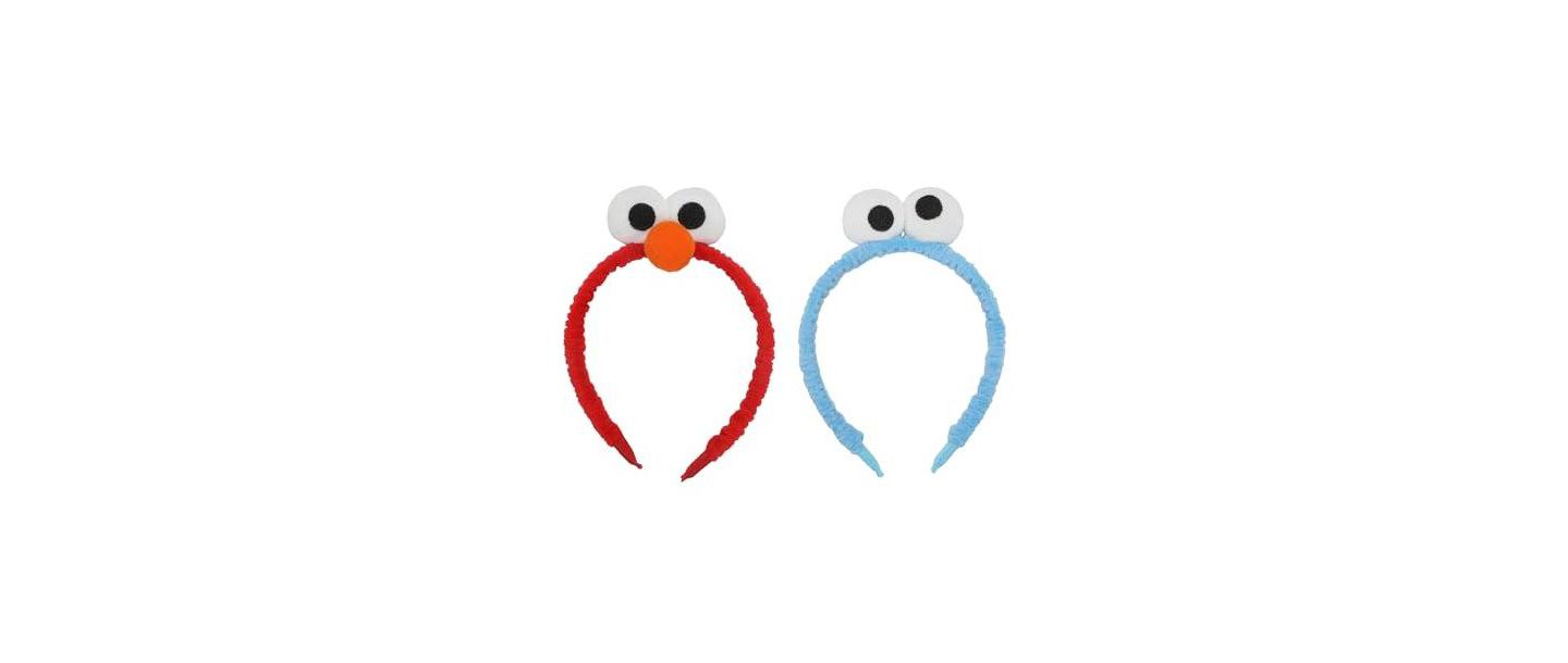 Детские аксессуары для волос Sesame Street Elmo and Cookie Monster Cosplay Character Headbands (Set of 2), цвет: Красный / Синий — фото 3