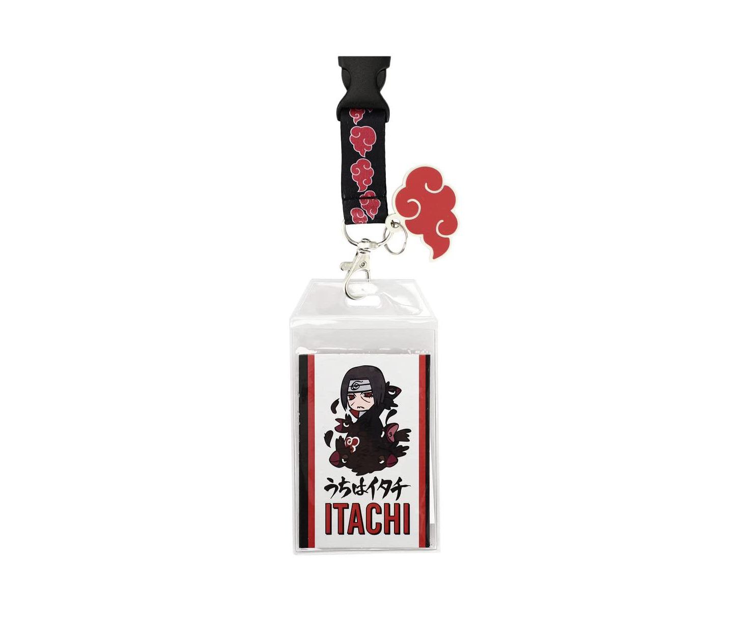 Женский брелок Naruto Itachi Uchiha Lanyard with Clear ID Sleeve and Keychain, цвет: Разноцветный — фото 6
