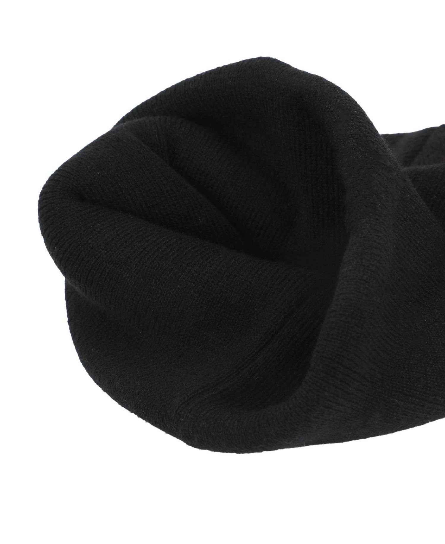 Men's Embroidered Face Logo On Black Cuff Beanie
