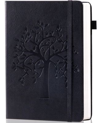 Leather Journal A5 Lined Notebook 320 Pages Hardcover
