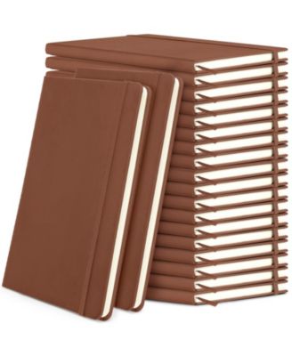 Lined Journal Notebooks A5 Hardcover PU Leather Wide Ruled