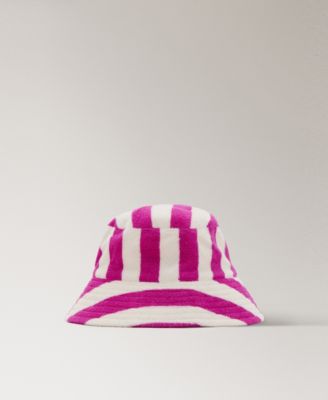 Women's Striped Cotton Terry Bucket Hat