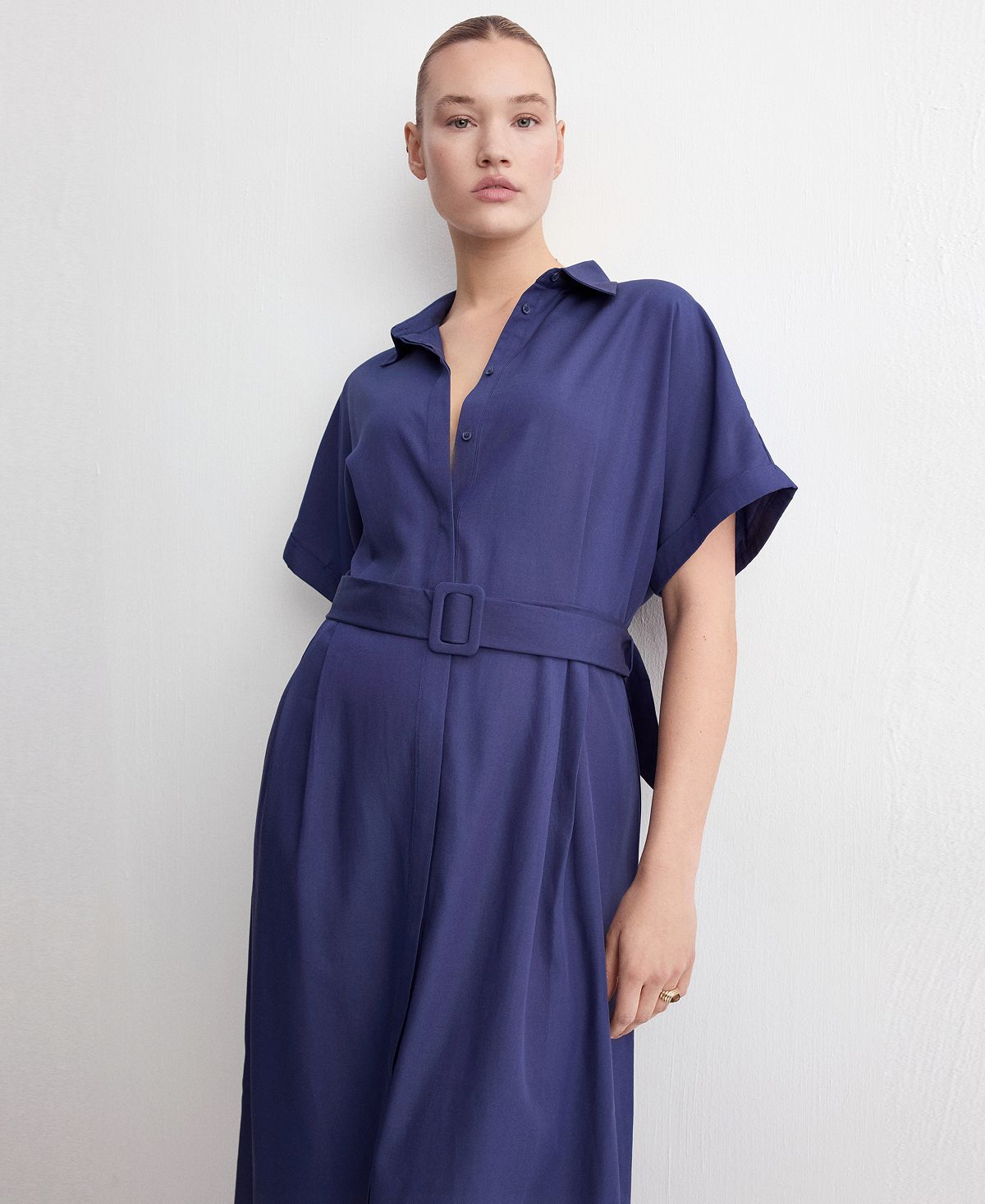 Mango Women's Belted Shirtdress view 8 — MAYCSS fashion products