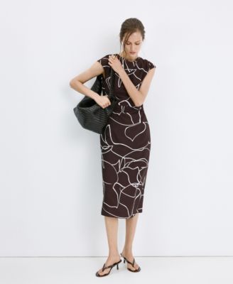 Women's Printed Ruched Dress