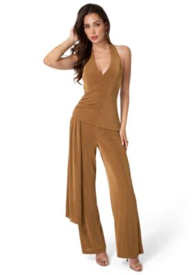 Women's Slinky Drop Waist Halter Jumpsuit