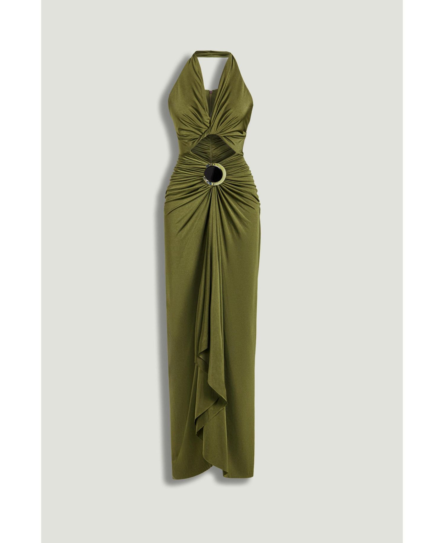 Women's Cut-Out Halter Maxi Dress