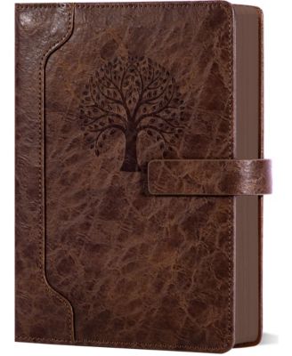 Lined Leather Journal Vintage Tree Magnetic Closure Hardcover Diary