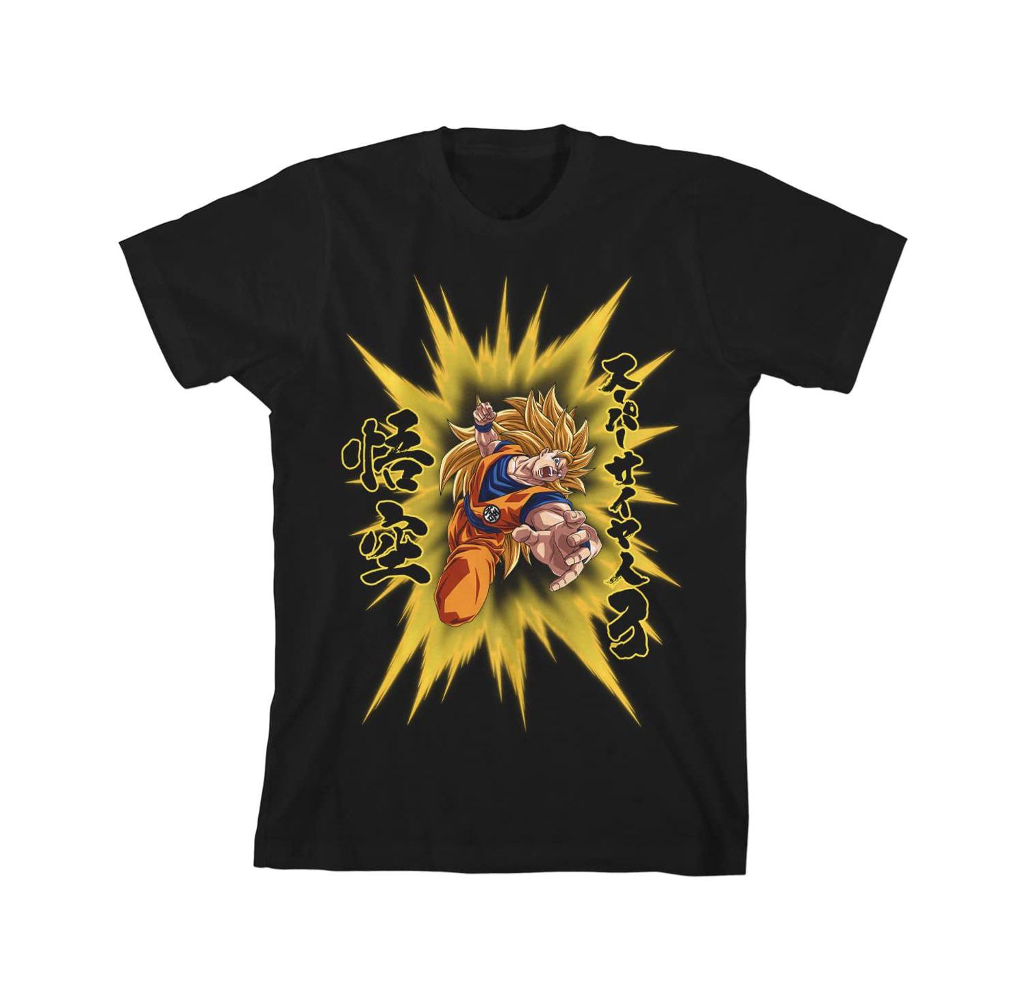 Dragon Ball Super Goku Super Saiyan Charge Youth Black T-shirt