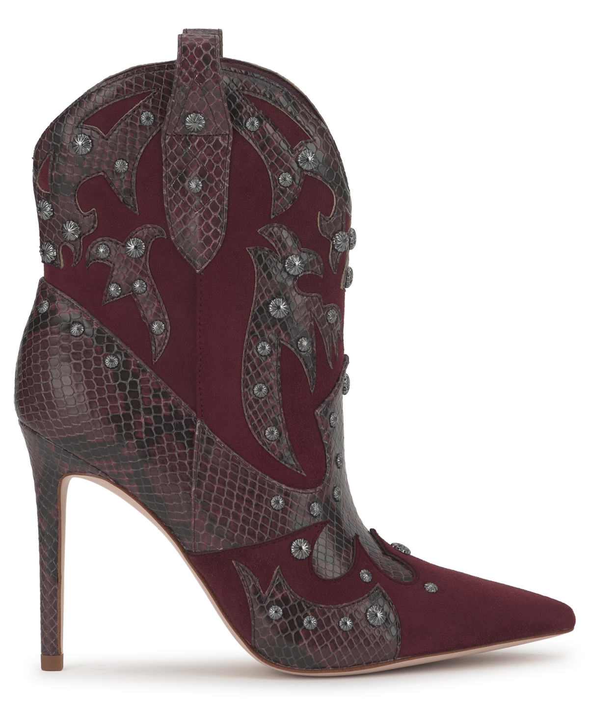 Jessica Simpson Women's Palieve Stiletto Studded Western Dress Booties