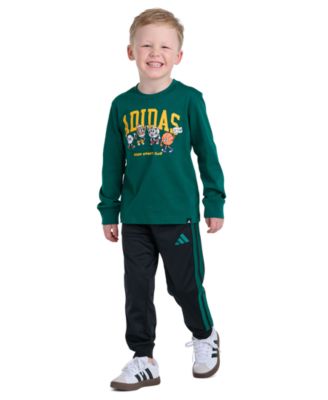 Boys' 2T-7 Long-Sleeve Sweatshirt and Pants, 2-Piece Set
