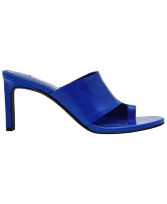 cobalt blue dress sandals Steve Madden Valentin Women's Leather : 8.5 M the Dafney Suede Strappy girly christmas dresses Red Dress Shirt With Color:Pic Black