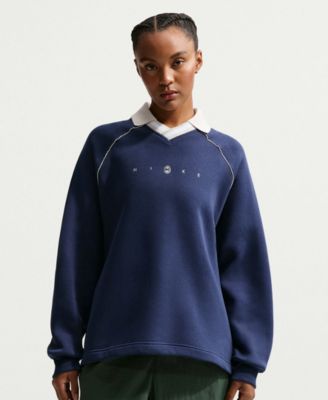 Women's Sportswear Phoenix Fleece Graphic Polo Oversized Top