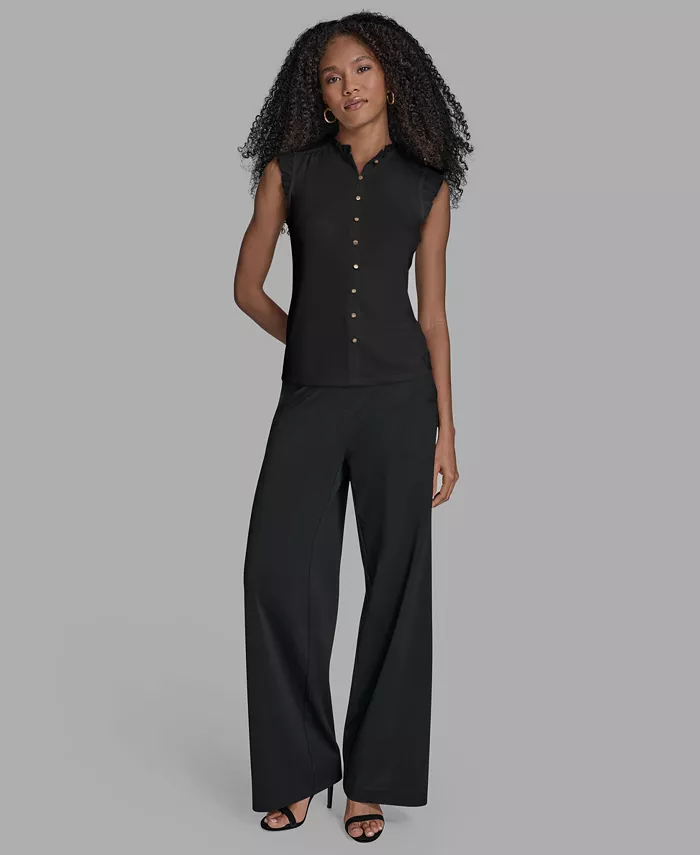 Women's Sleeveless Button-Down Blouse - thumbnail 7