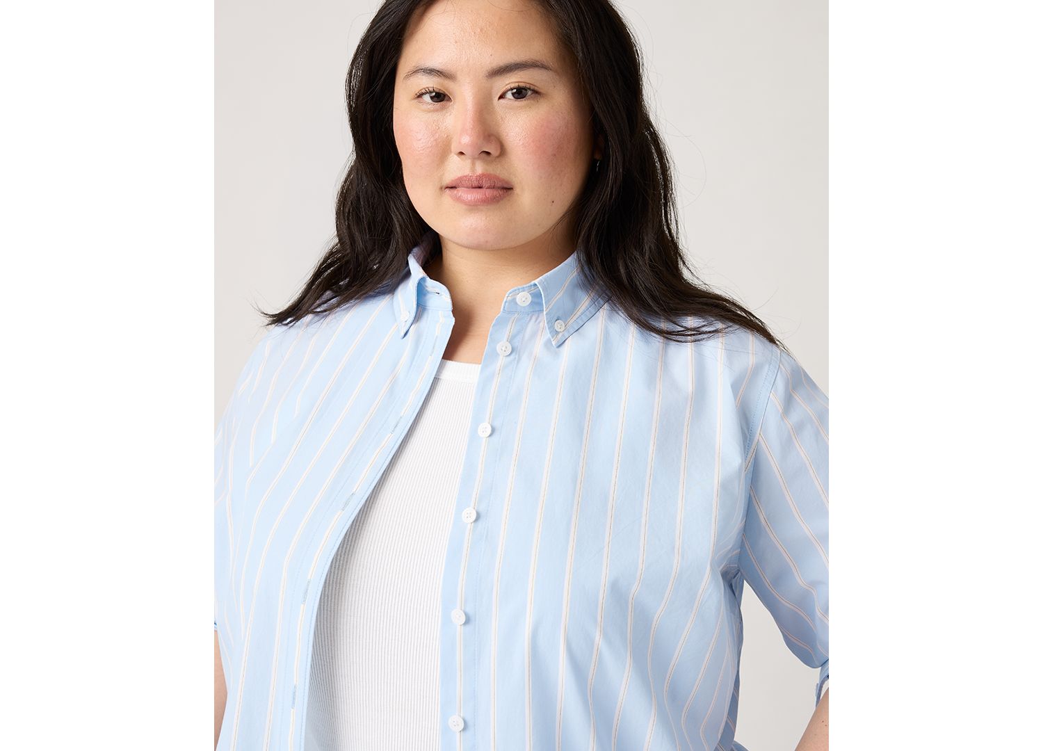 Plus Size Sully Relaxed-Fit Cotton Shirt