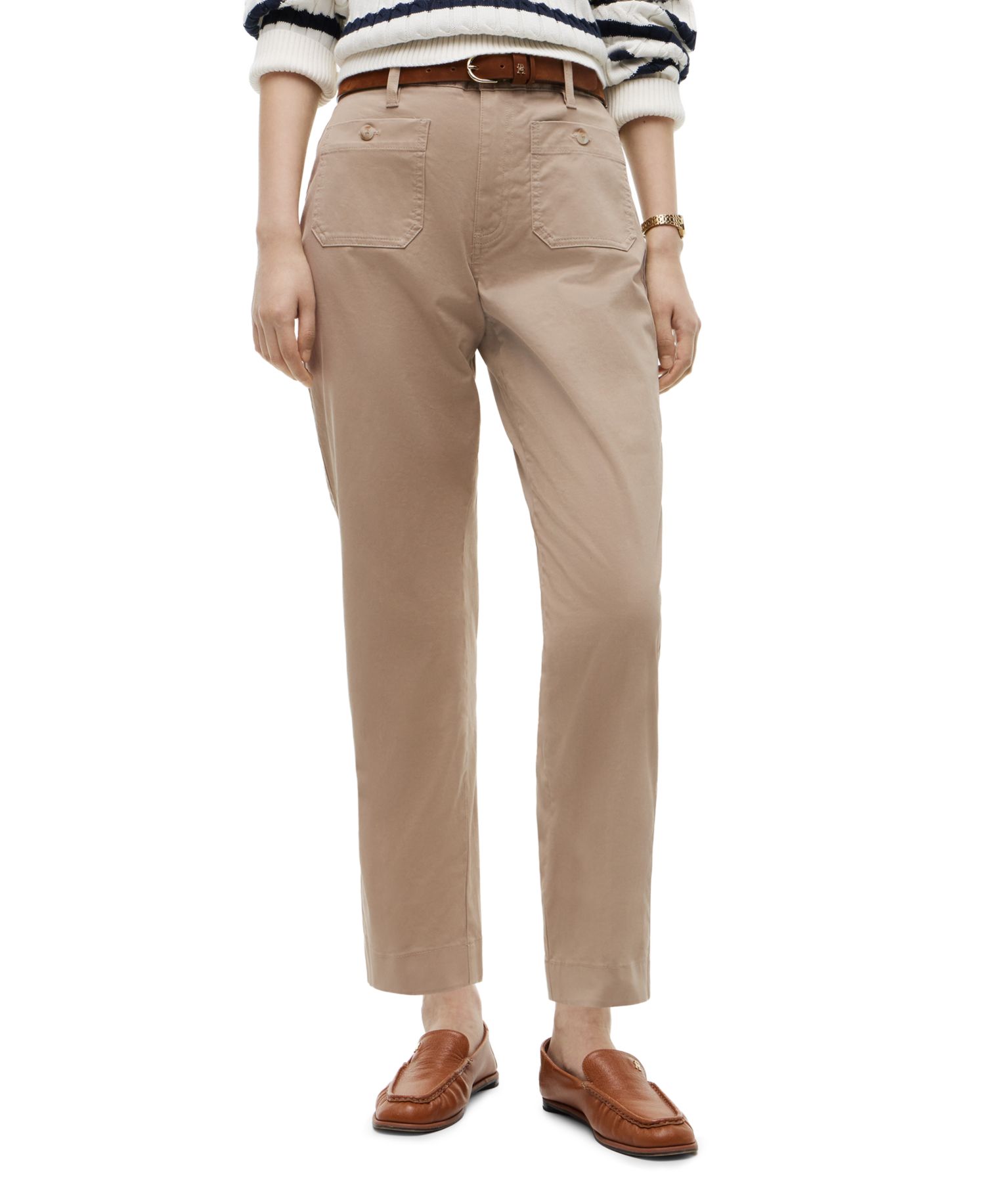 Women's Twill Patch Pocket Chinos Pants
