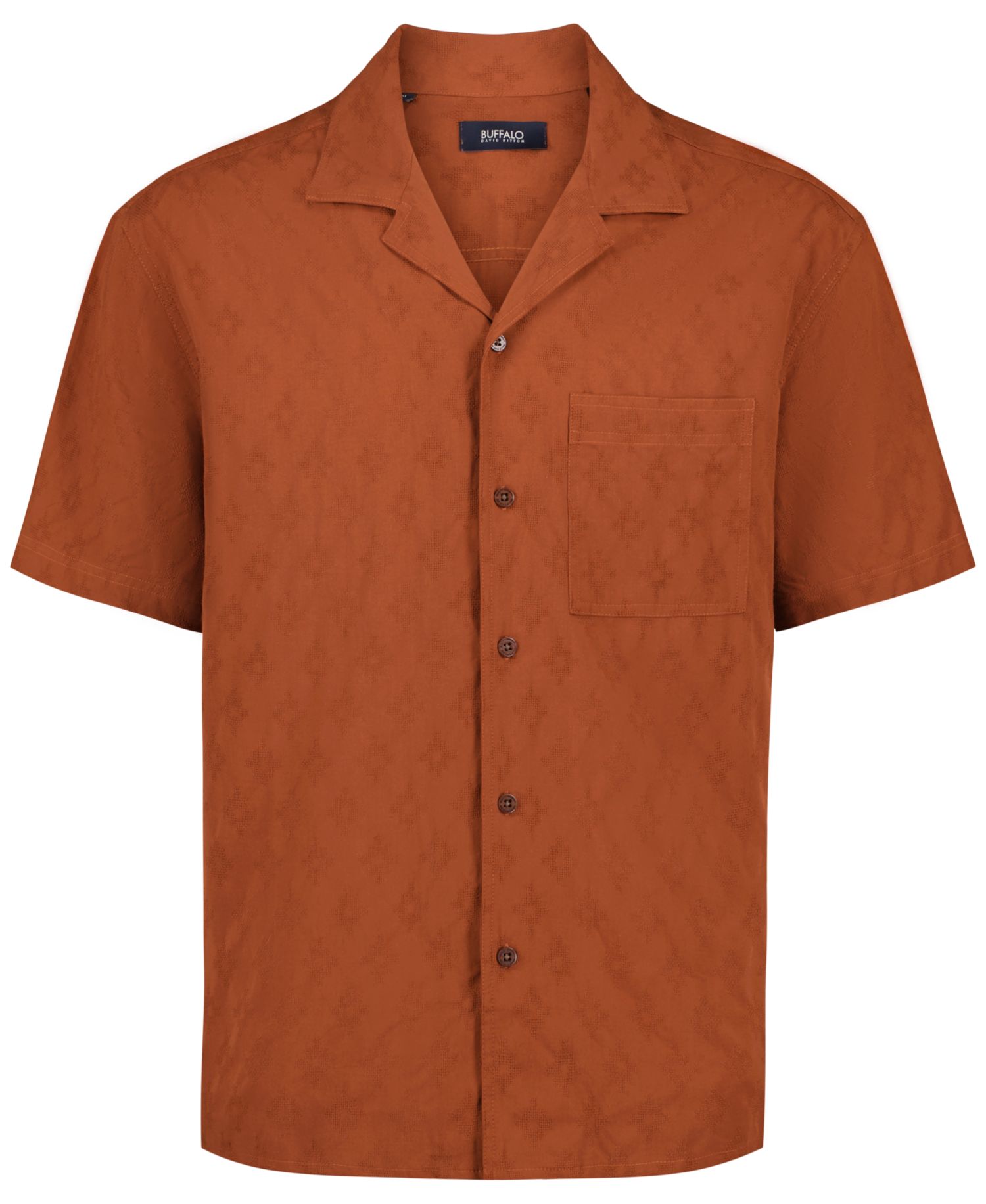 Men's Textured Pattern Short-Sleeves Shirt