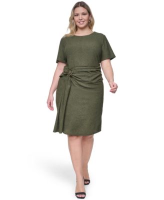 plus size green sweater dress Plus Size Knit Sweater Dress | Long Sleeve Holiday Dress | Casual Fitted  Crewneck Sweater | Oversized Sexy Sweater Dress | Office Dress