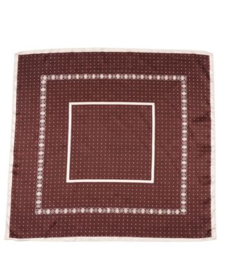 Geo Print Satin Square Scarf