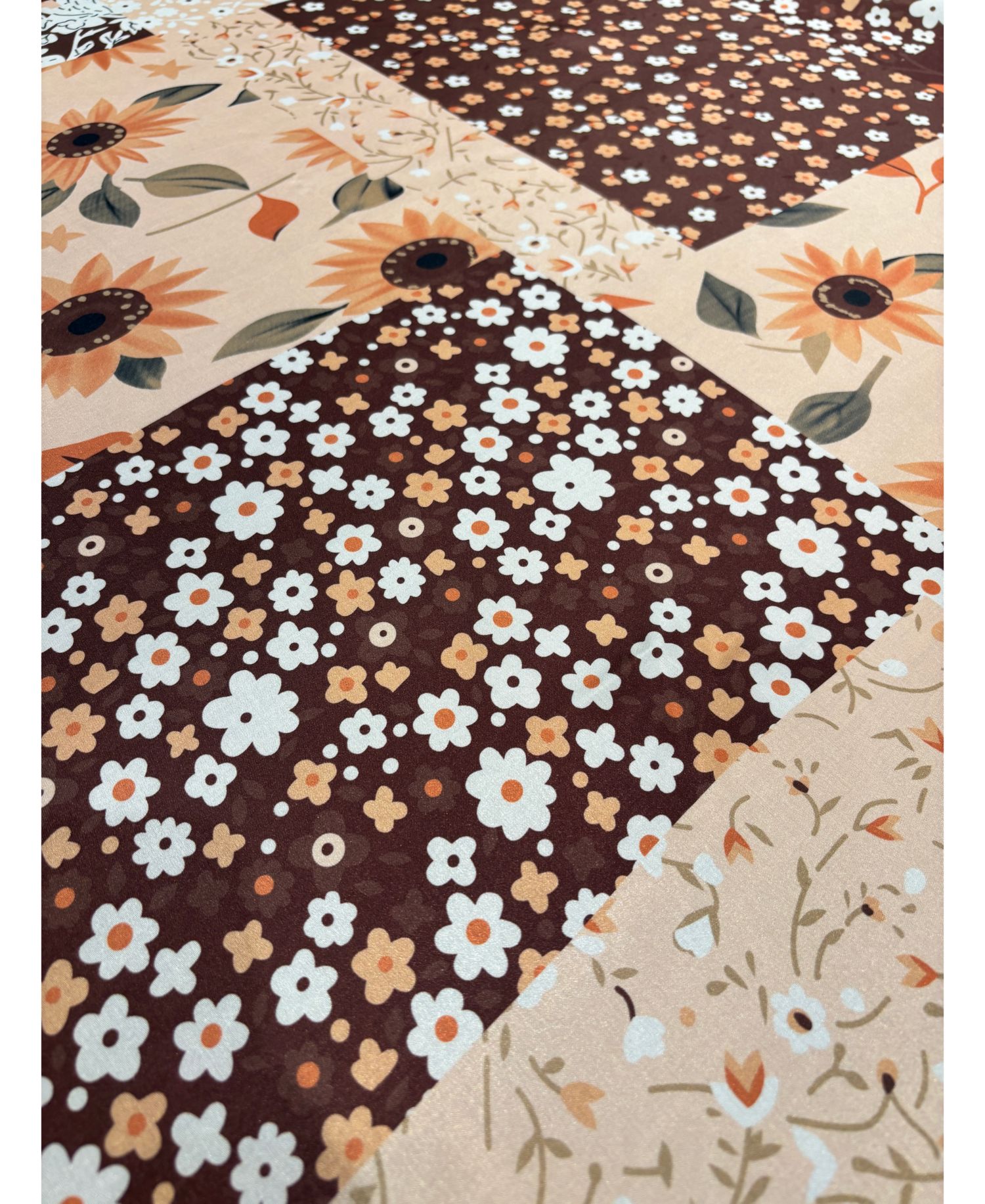 Floral Satin Square Scarf