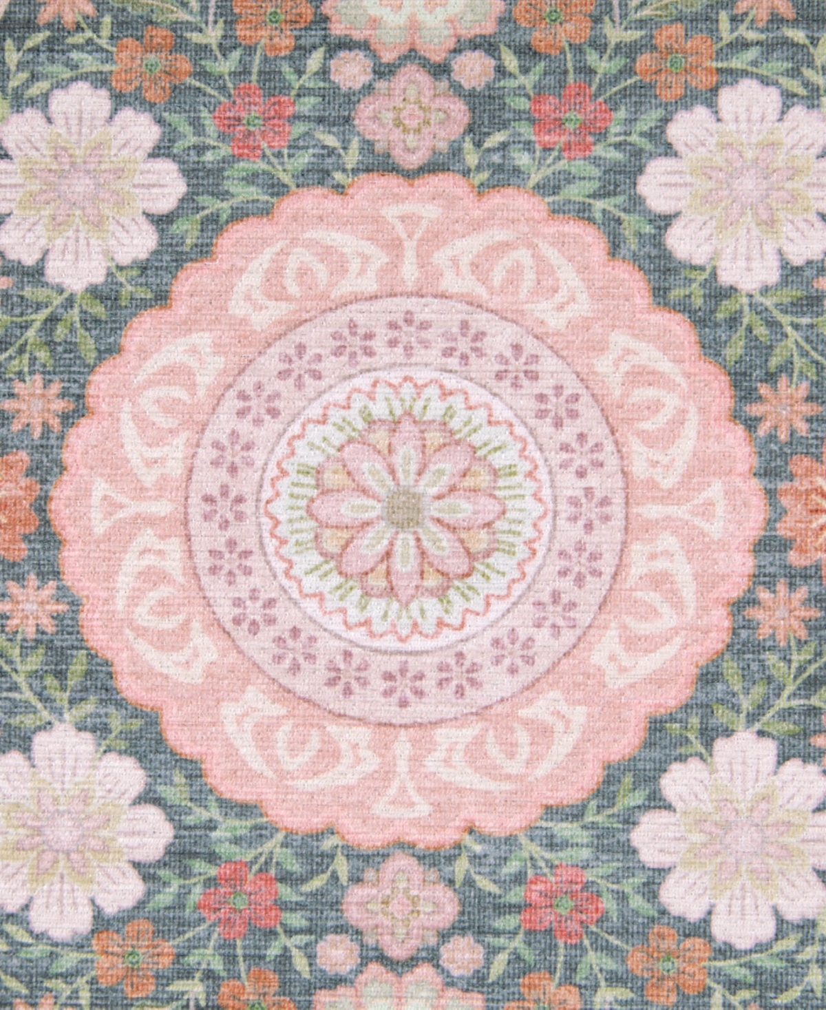 Laura Ashley Printed Chenille Victora Medallion Accent Rug, 20" x 32"