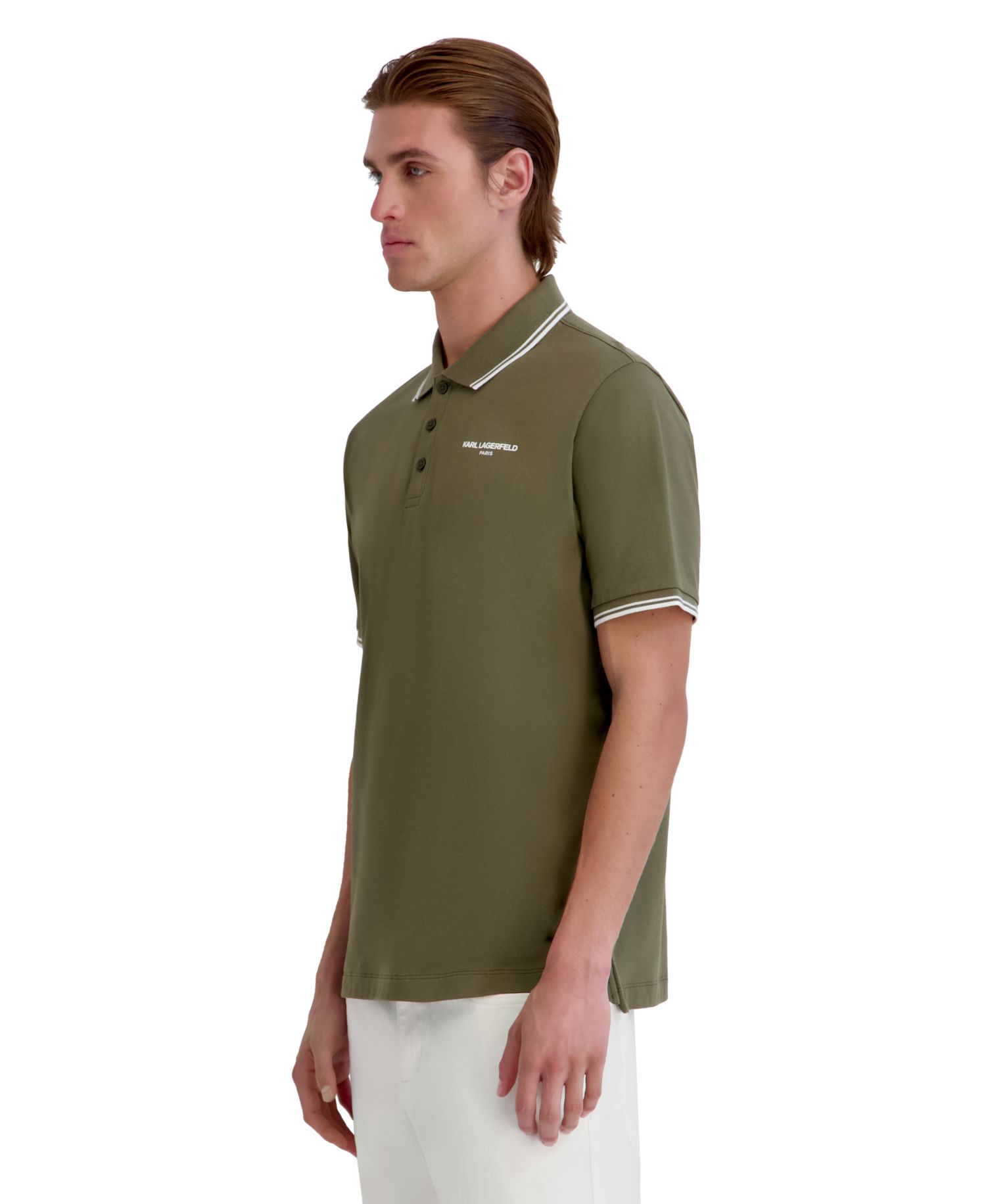 Men's Logo Short-Sleeve Spread Collar Polo Shirt