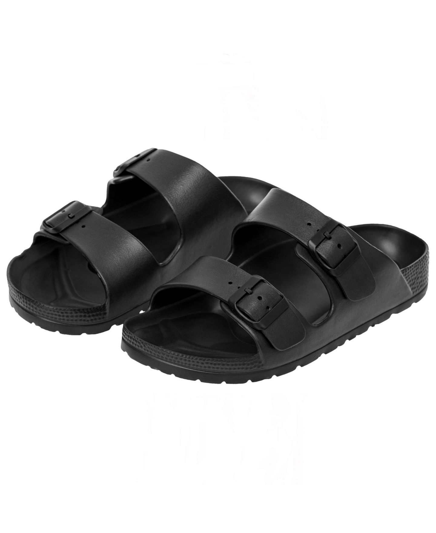 Мужские сандалии Alpine Swiss Double Strap EVA Slide Sandals Sole Flat Casual Comfort, цвет: Чёрный — фото 10