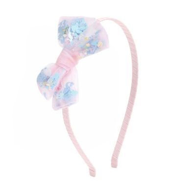 Little and Big Girls Mermaid Sequin Bow Headband