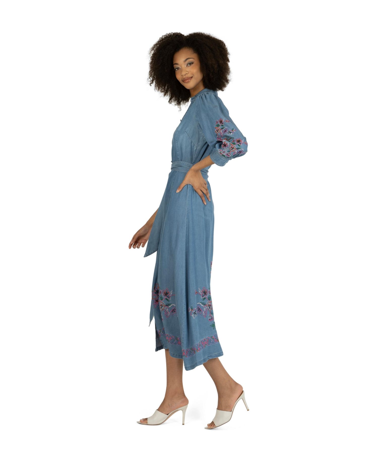 Women's Lynn Dress with Flower Embroidery