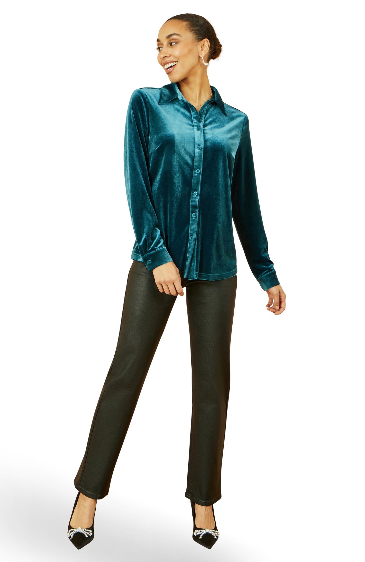 Women's Velvet Relaxed Fit Shirt