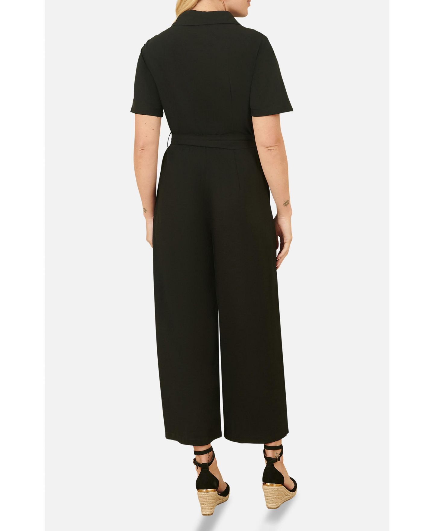 Женский комбинезон Yumi Utility Relaxed Fit Jumpsuit, цвет: Чёрный — фото 5