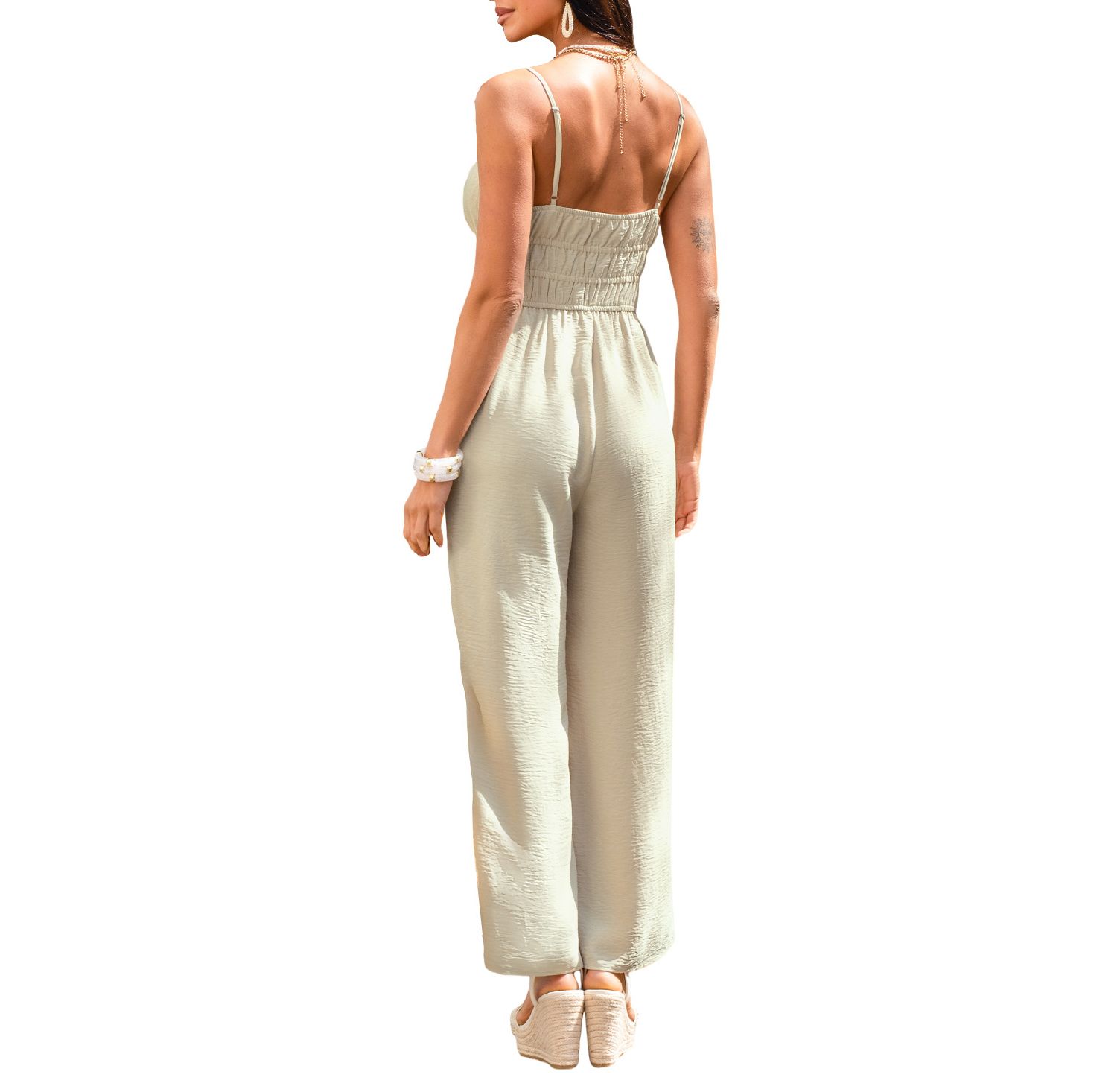 Women's Square Neck Unlined Jumpsuit