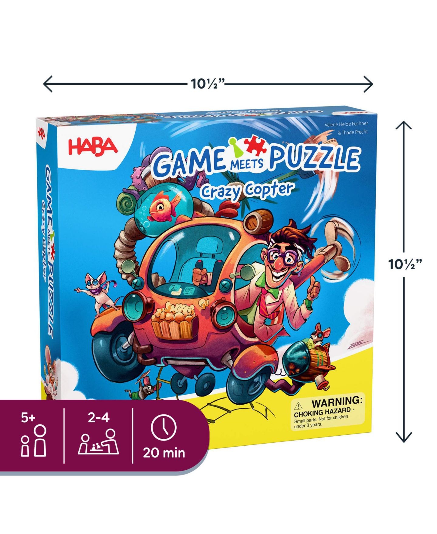 Детская настольная игра Haba Puzzle Memory Crazy Copter Two-Puzzle Board Game, Ages 5+, цвет: Синий — фото 7