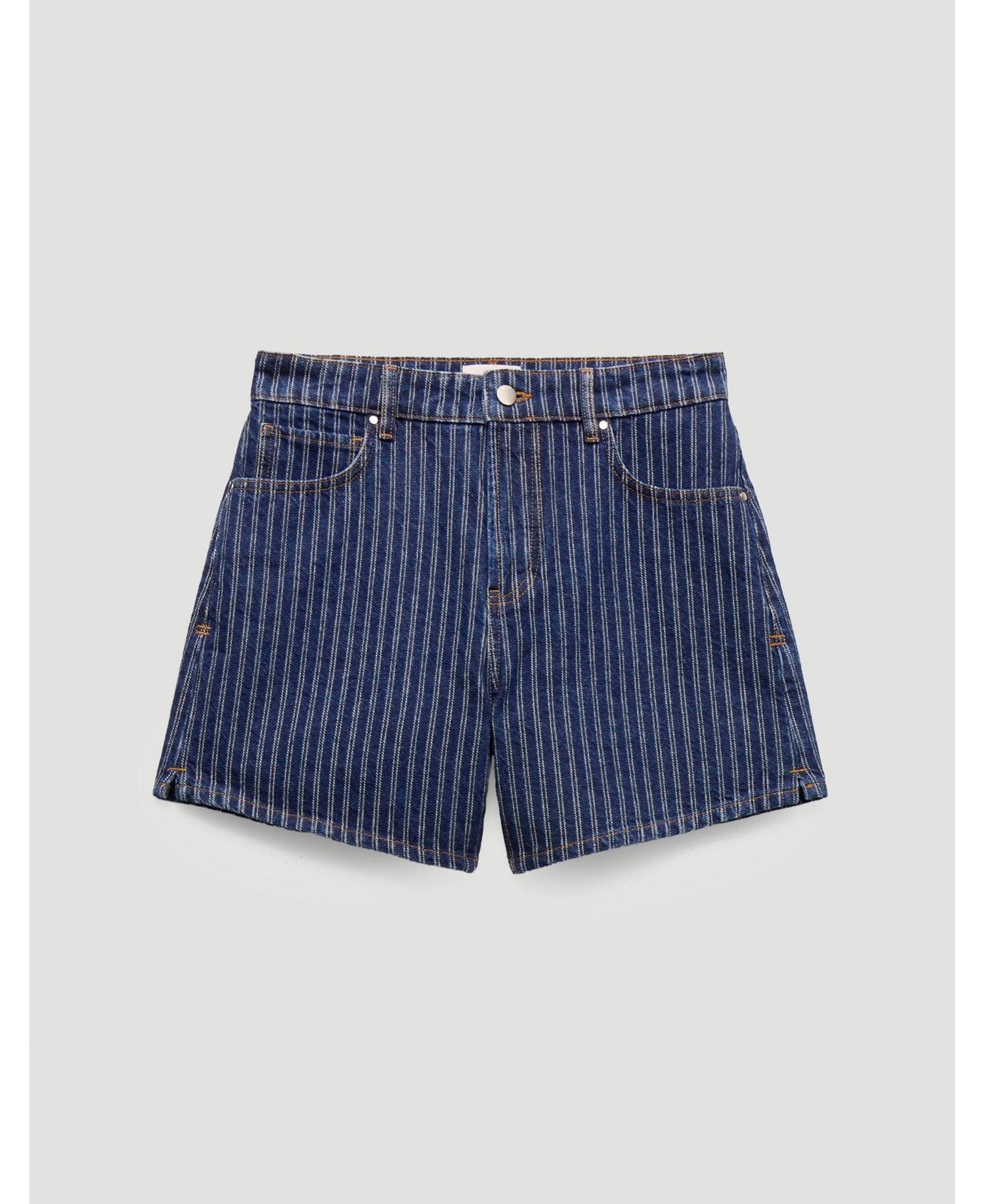Women's Essential Denim Striped Shorts