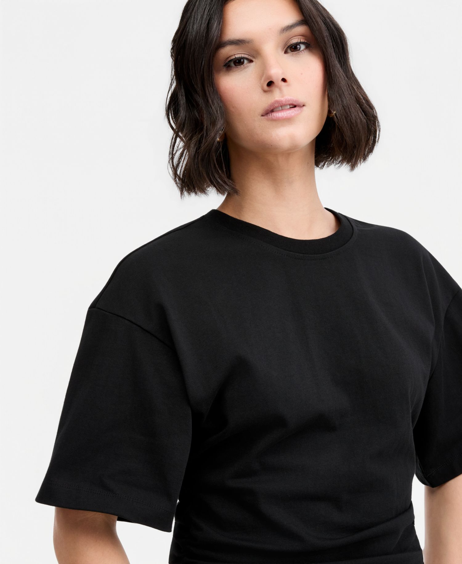 Women's Cotton Elbow-Sleeve Sculpted T-Shirt
