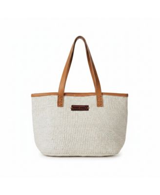 Calm Waters Handmade Sisal Straw Work/Office Tote Bag