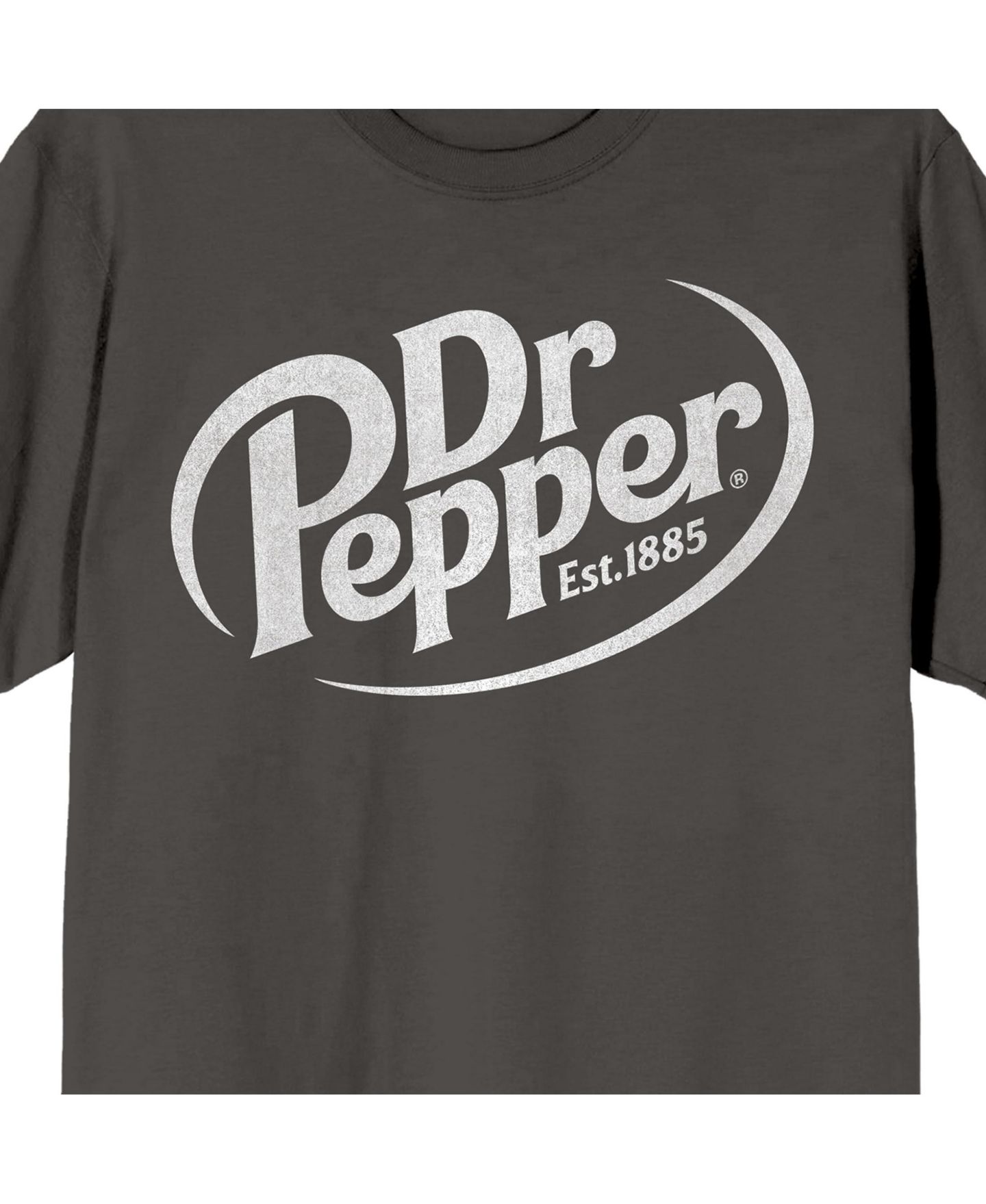 Мужская футболка Dr. Pepper White Logo Adult Charcoal Crew Neck Short Sleeve, цвет: Угольный — фото 7