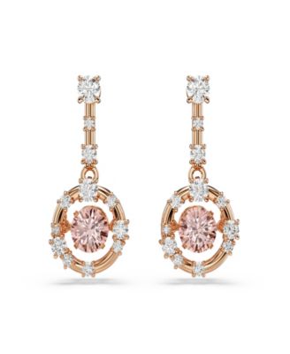 Rose Gold-Tone Plated Star Inspired Drop Earrings