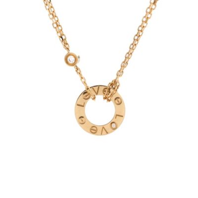 2 Diamonds Love Pendant Necklace