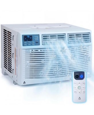 10000 BTU Smart Window AC, WiFi Air Conditioner, Cools 450 Sq. Ft, App and Remote Control, Timer, 115V