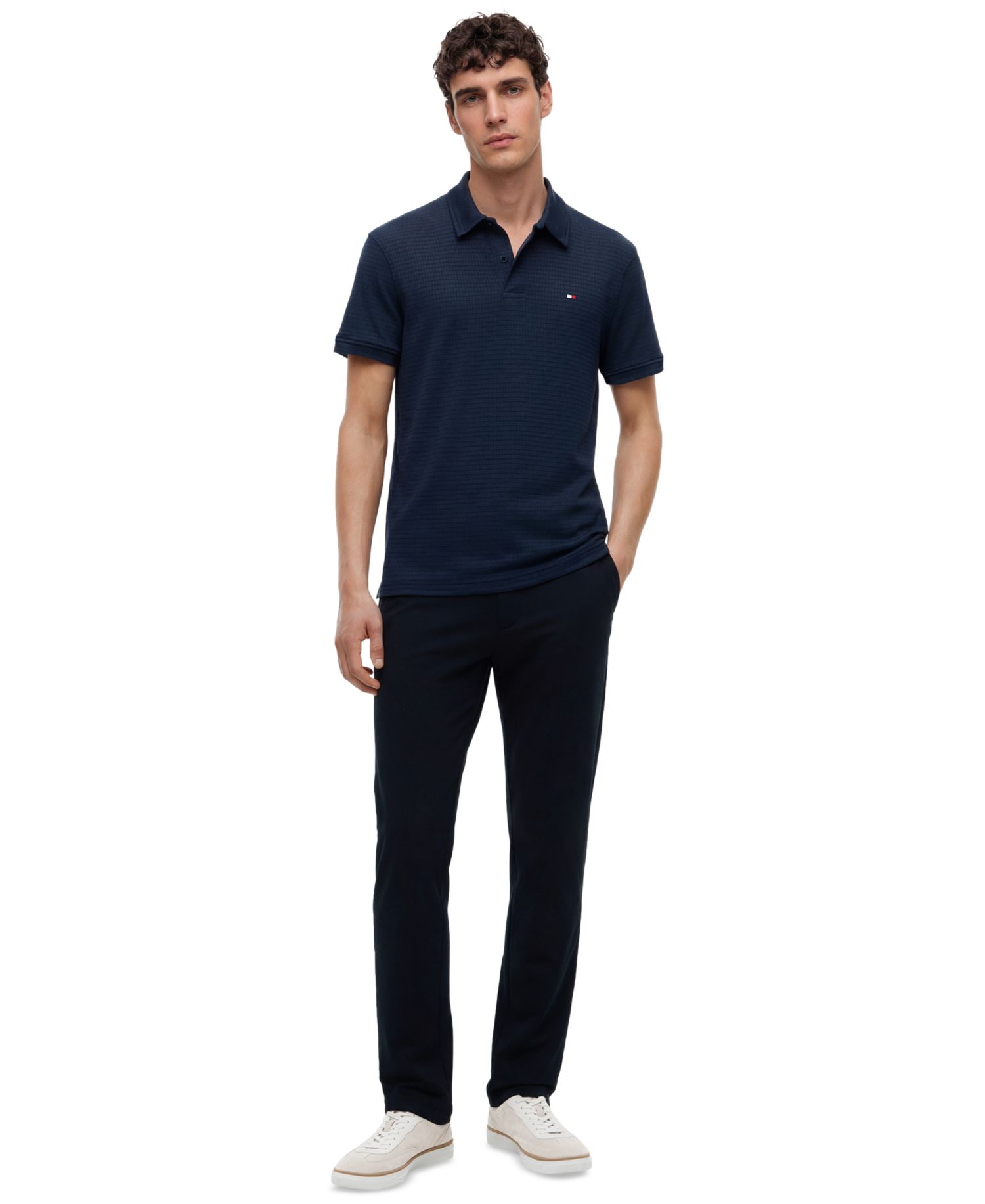 Men's Performance Texture Regular-Fit Polo Shirt