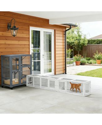 Multifunctional Cat Tunnel & Play Cage: Interactive Toy with Removable Balls for Indoor Cats