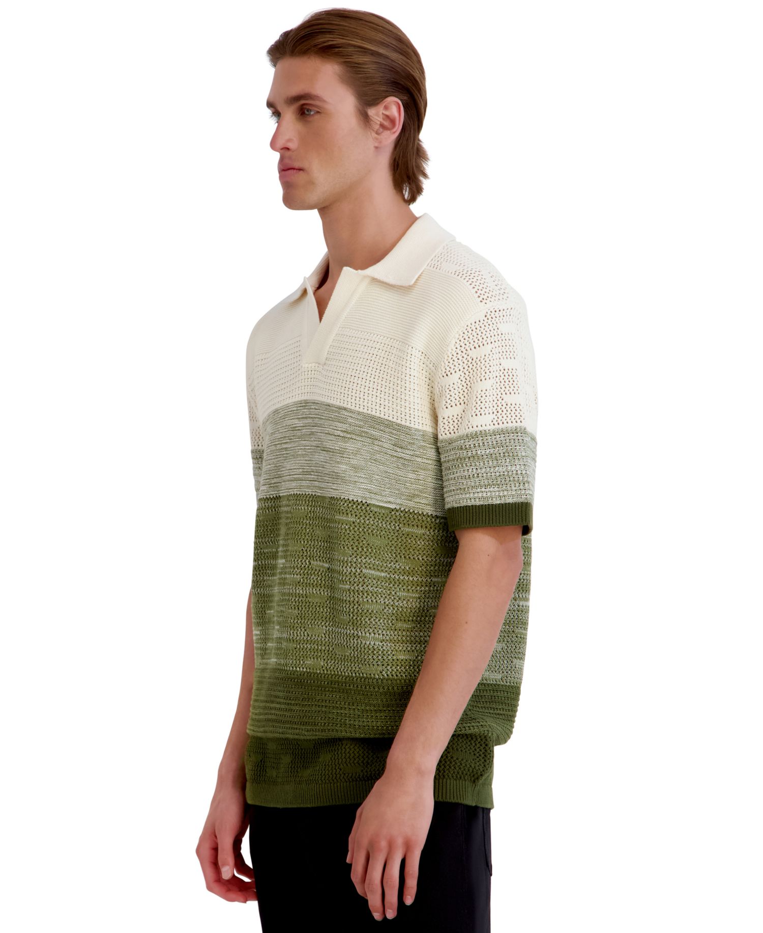Men's Short-Sleeve Johnny Collar Polo Shirt