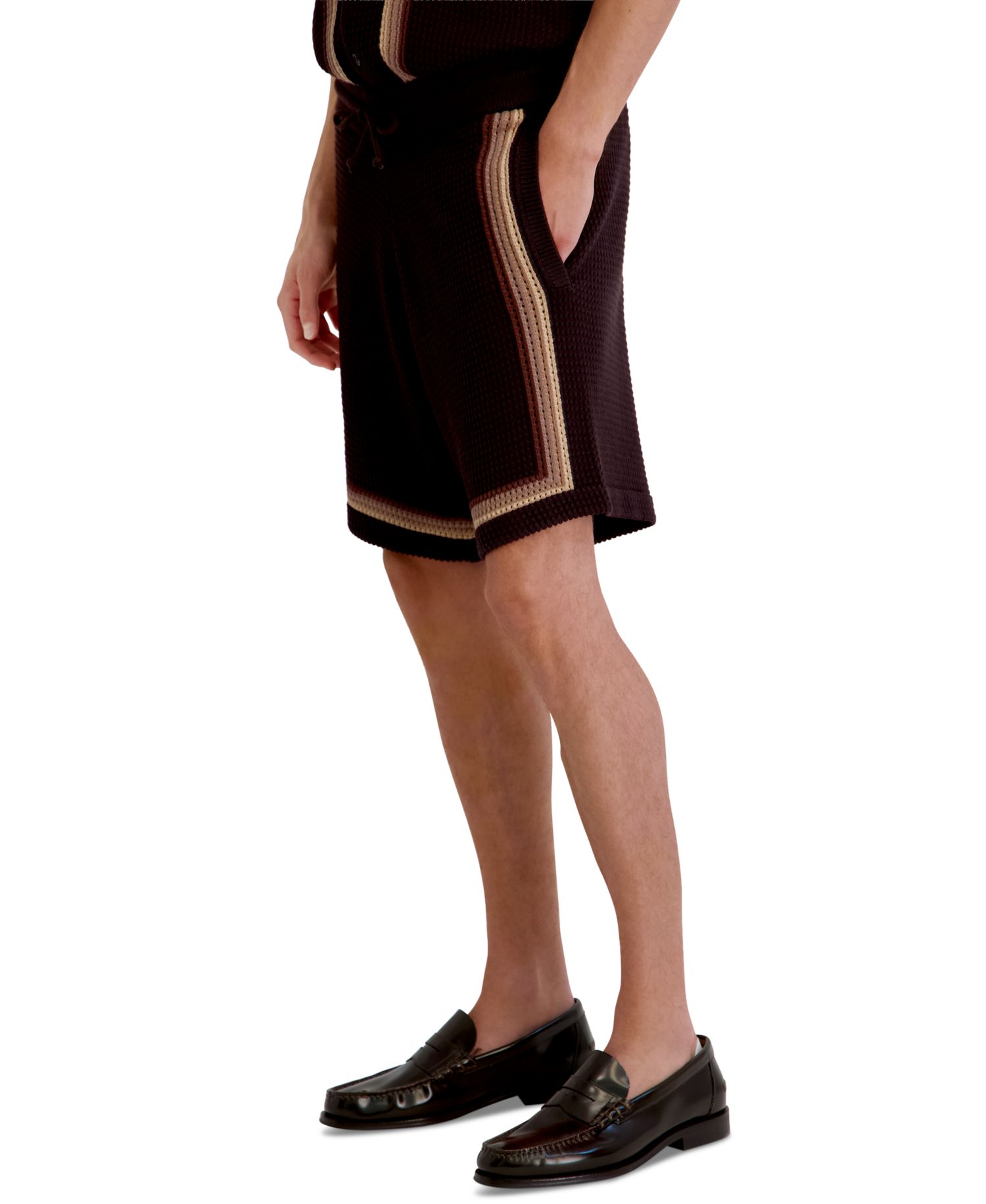 Men's Open Weave Crochet Pull-On Shorts