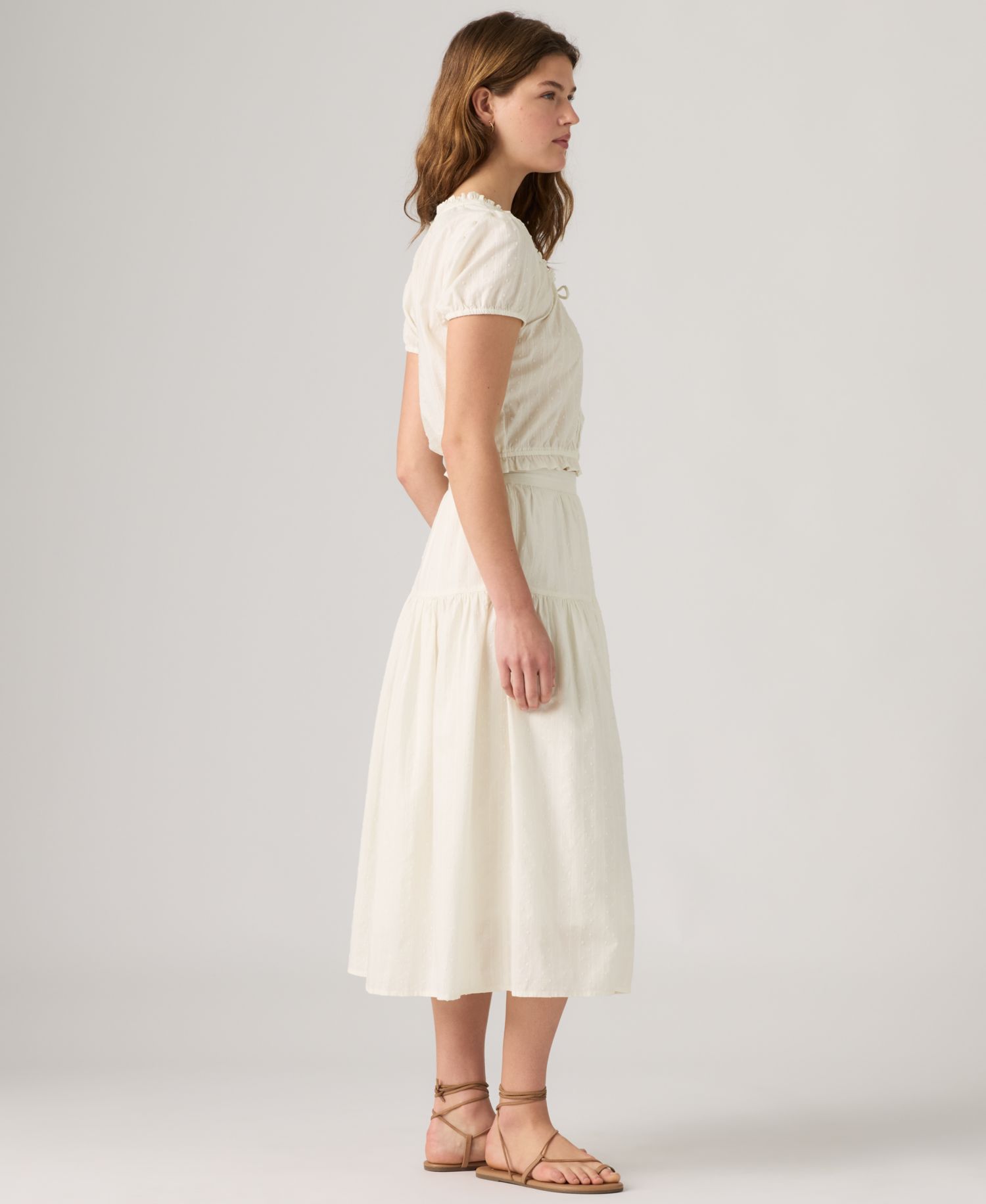 Women's Zip Closure Leonie Midi Skirt